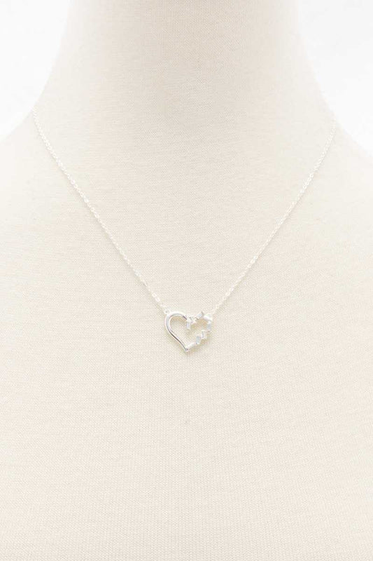 Heart Rhinestone Necklace