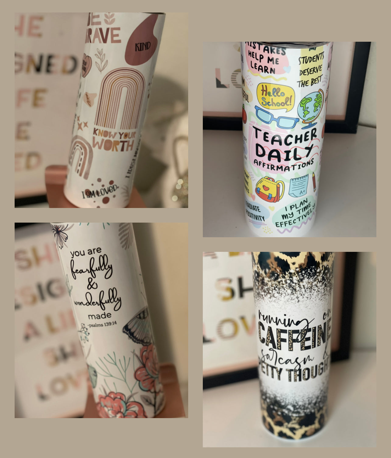 20 oz Skinny tumblers