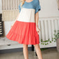 Tiered Colorblock Mini Dress
