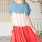 Tiered Colorblock Mini Dress