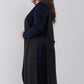 Plus Open Front And Side Sleeveless Long Vest