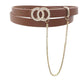 Rhinestone Double Circle Belt With Rhinestone Loop