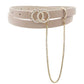 Rhinestone Double Circle Belt With Rhinestone Loop